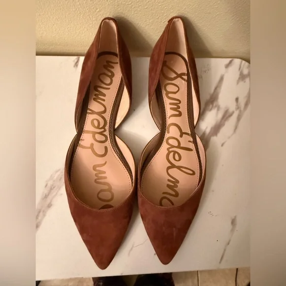 Sam Edelman Rodney d’Orsay Flat, Brown Suede, Size 9-1/2, NWOB - Picture 5 of 10